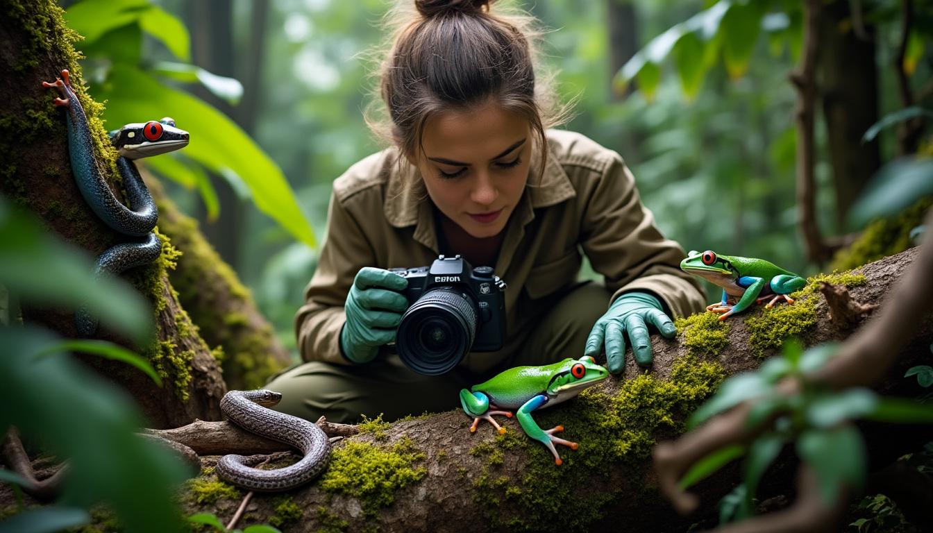 Rétablir l'image des reptiles et amphibiens : le travail de l'herpétologue Françoise Serre Collet à travers la photographie 7 découvrez comment l'herpétologue françoise serre collet utilise la photographie pour rétablir l'image des reptiles et amphibiens. plongez dans son travail captivant qui allie science et art, mettant en lumière la beauté et l'importance de ces espèces souvent méconnues.