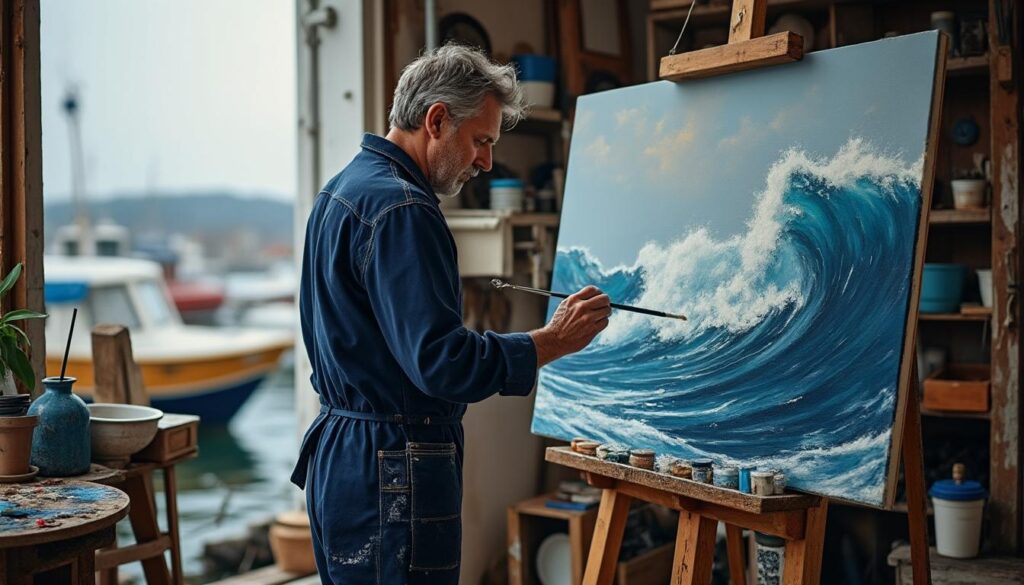 découvrez la passion d'ewan lebourdais, peintre officiel de la marine, pour les navires de guerre à travers ses œuvres uniques et inspirantes.