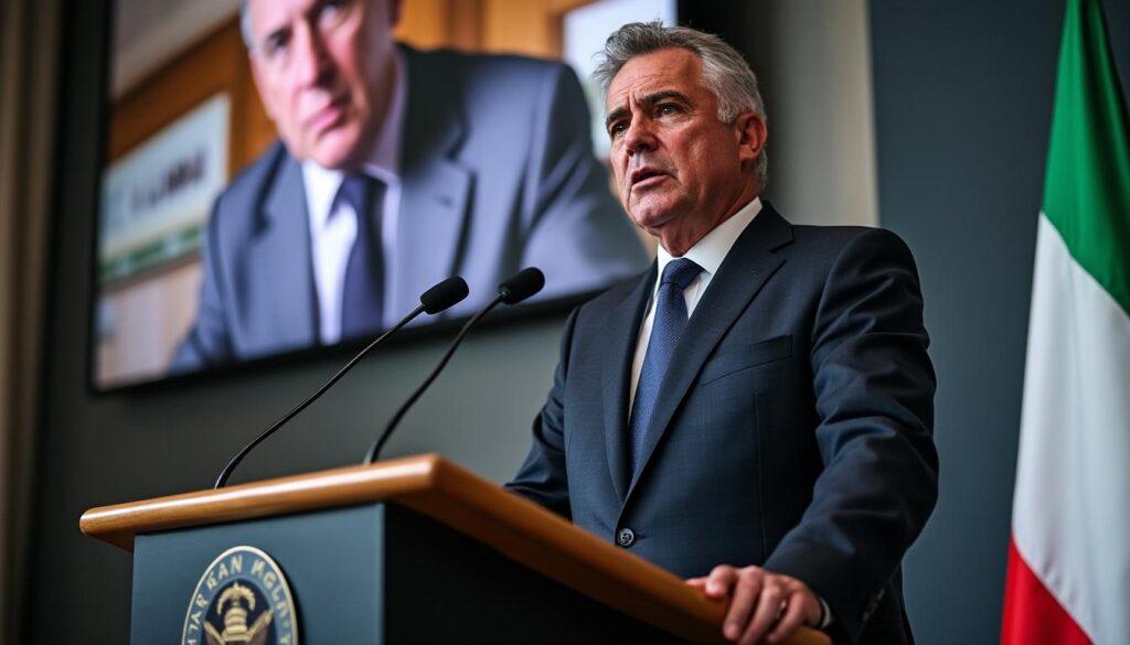 en italie, un allié proche de giorgia meloni démissionne suite à une photo controversée avec un ancien détenu, provoquant un choc politique majeur.