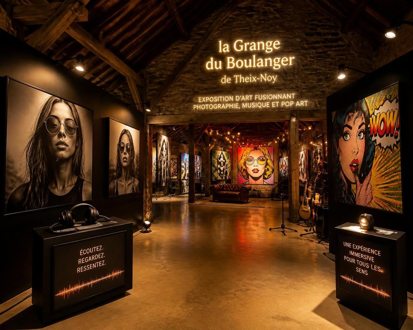 Musique, pop art et photographie : cinq artistes talentueux s'invitent à La Grange du Boulanger de Theix-Noy 7 découvrez l'exposition à la grange du boulanger de theix-noy, mettant en lumière cinq artistes talentueux mêlant musique, pop art et photographie pour une expérience artistique unique.