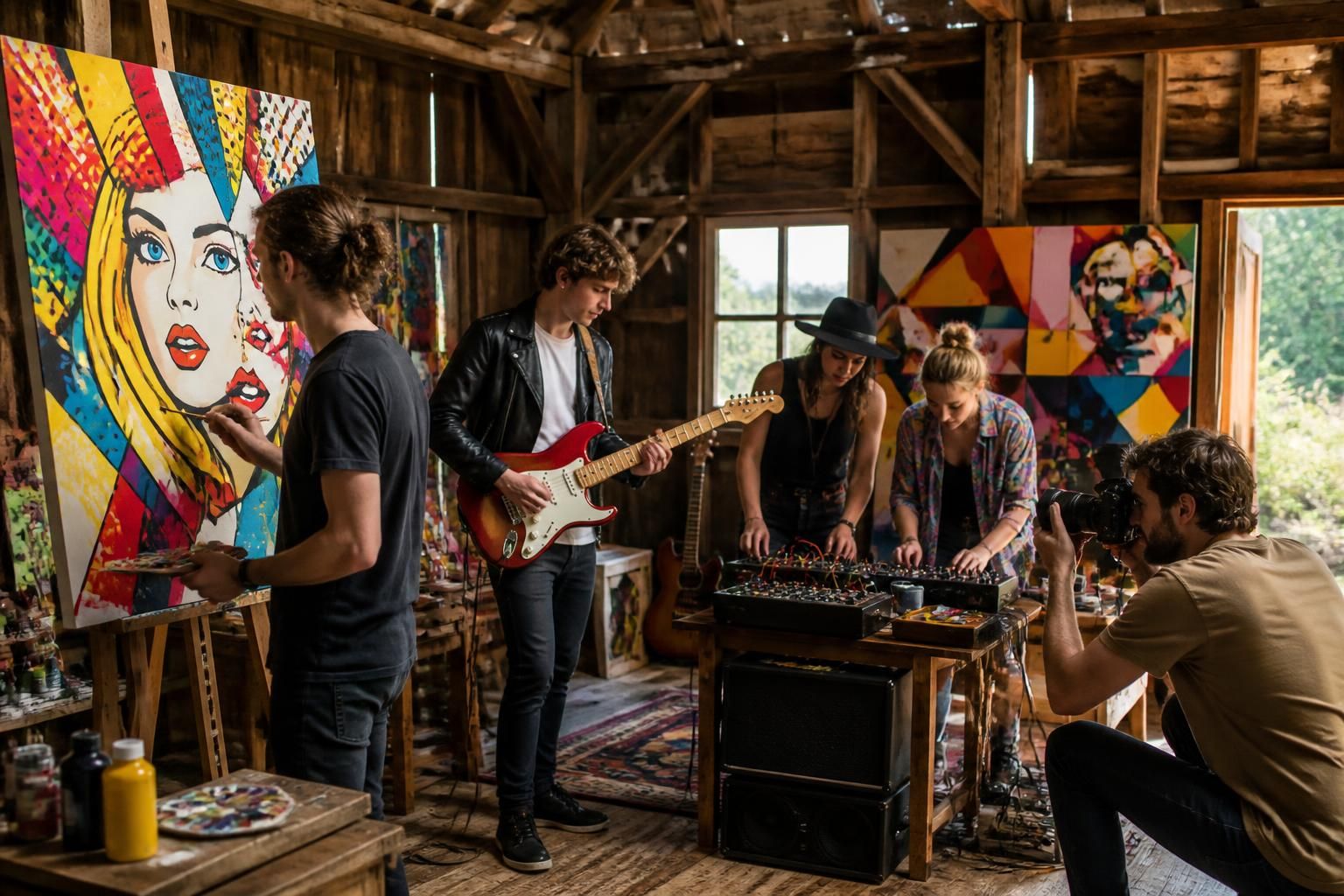 Musique, pop art et photographie : cinq artistes talentueux s'invitent à La Grange du Boulanger de Theix-Noy 1 découvrez l'exposition à la grange du boulanger de theix-noy, où cinq artistes talentueux fusionnent musique, pop art et photographie pour une expérience artistique unique.