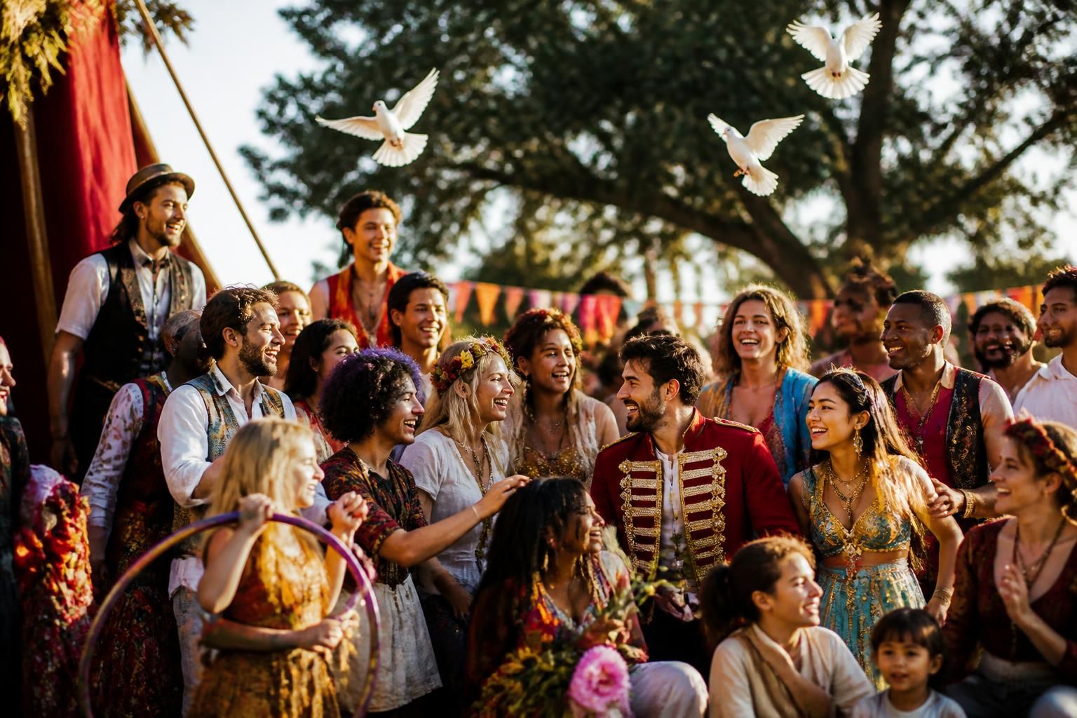 découvrez « travelling peace circus », une série photographique de laurence geai qui capture l'univers de la fraternité à travers des images vibrantes et humaines.