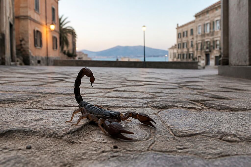 découvrez la rencontre étonnante avec un scorpion capturé en image au cœur d'ajaccio, une surprise fascinante au centre-ville.