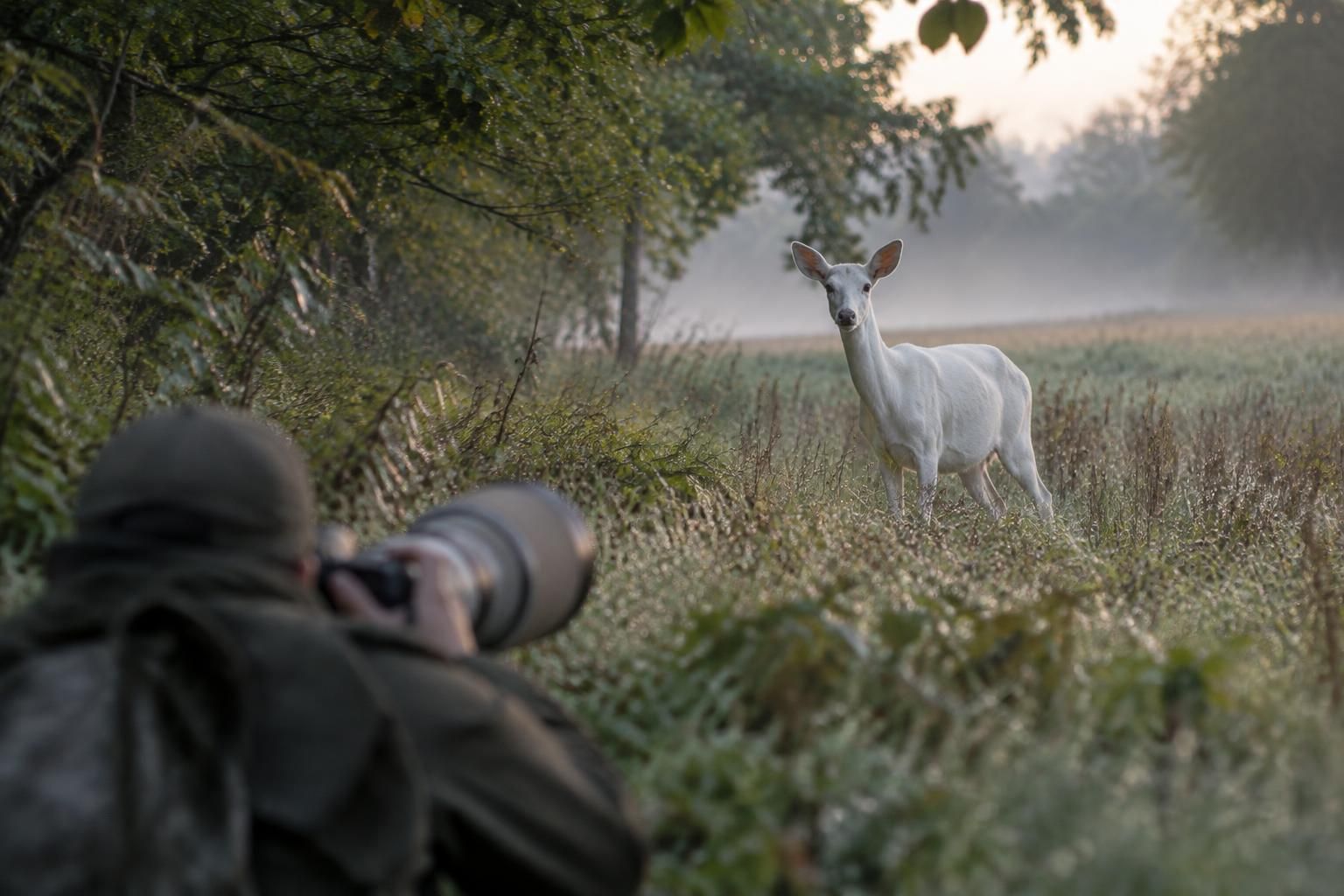 Près de Montmirail, Marc Bérat immortalise une deuxième fois un rarissime chevreuil blanc 1 près de montmirail, marc bérat a de nouveau photographié un chevreuil blanc, un animal d’une rareté exceptionnelle.